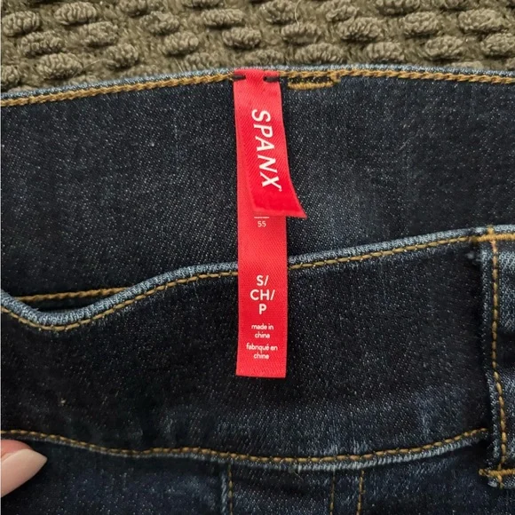 SPANX Dark Blue Flare Jeans - Picture 3 of 6